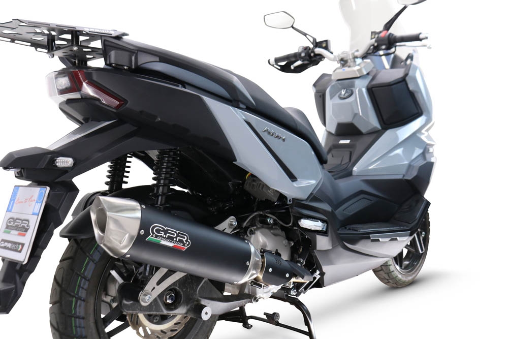 GPR pot echappement compatible avec  Sym ADX 300 2024-2026, Furore-X Scooter, Silencieux homologué pour bruit, échappement complet avec catalyseur et db killer 