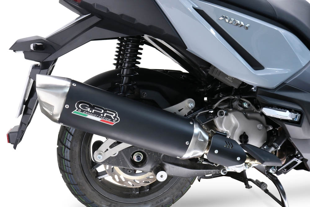 GPR pot echappement compatible avec  Sym ADX 300 2024-2026, Furore-X Scooter, Silencieux homologué pour bruit, échappement complet avec catalyseur et db killer 