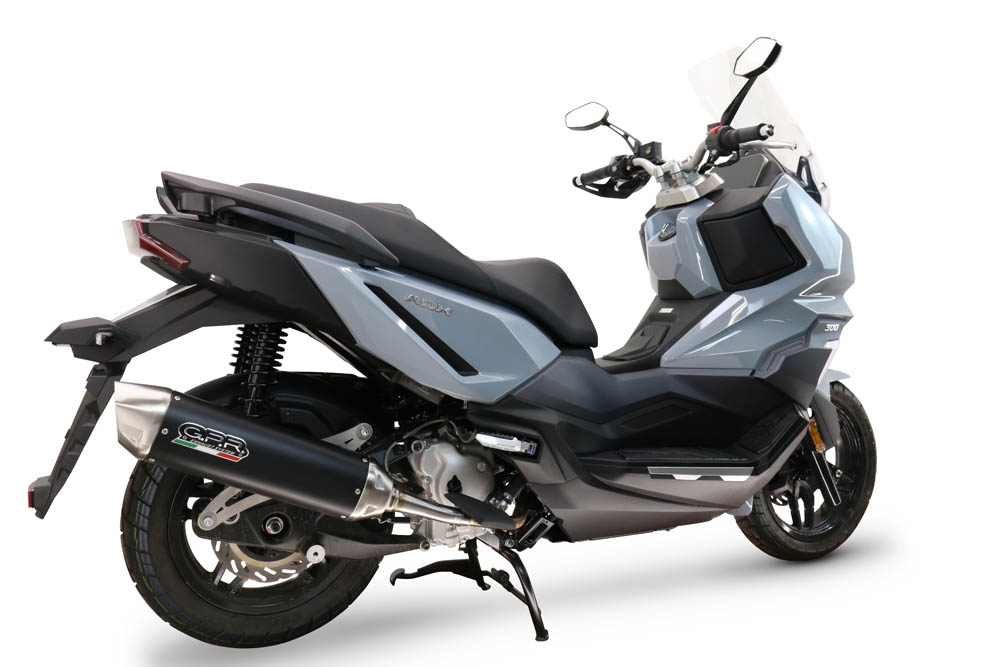 GPR pot echappement compatible avec  Sym ADX 300 2024-2026, Furore-X Scooter, Pot echappement racing,silencieux avec db killer et des tuyaux de liaison sans homologation 