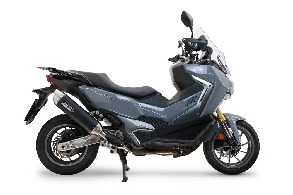 GPR pot echappement compatible avec  Sym ADX TG 400 2024-2026, Furore-X Scooter, Silencieux homologué pour bruit, échappement complet avec catalyseur et db killer 
