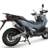 GPR pot echappement compatible avec  Sym ADX TG 400 2024-2026, Furore-X Scooter, Pot echappement racing,silencieux avec db killer et des tuyaux de liaison sans homologation 