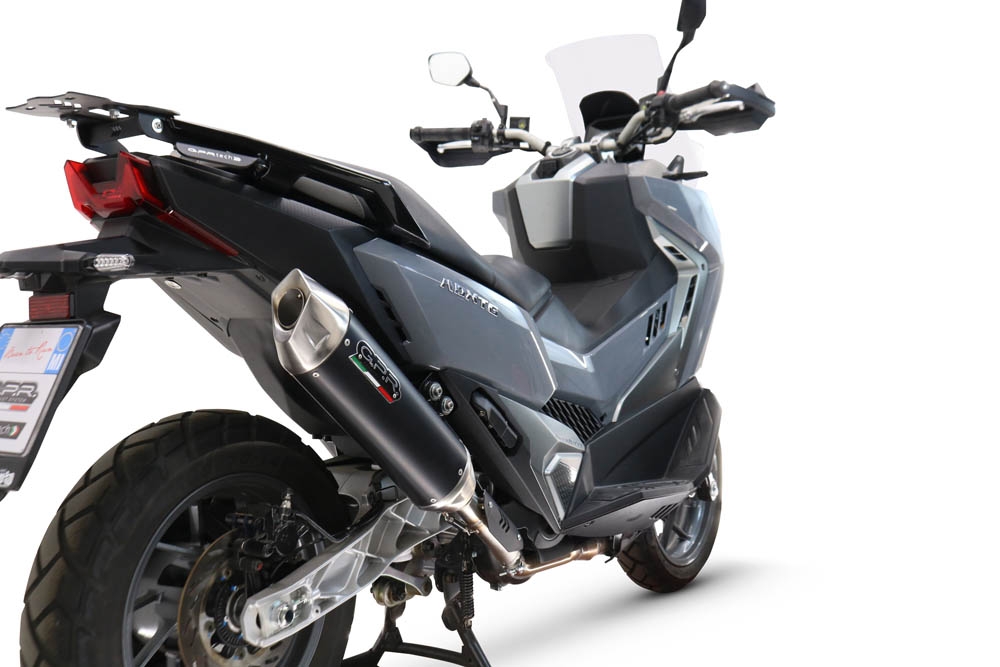 GPR pot echappement compatible avec  Sym ADX TG 400 2024-2026, Furore-X Scooter, Pot echappement racing,silencieux avec db killer et des tuyaux de liaison sans homologation 