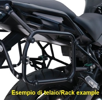 GPR TECH compatible with  Bmw R 1300 GS 2023/2025 Support spécifique pour valises latérales 38 L + 38 L, couleur noire 