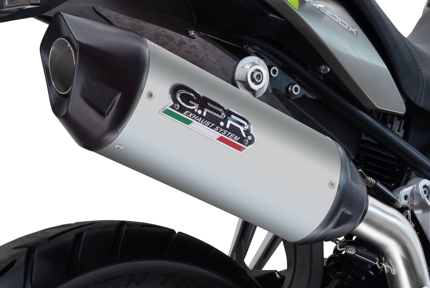 Pot echappement compatible avec Suzuki V-STROM DL 800 DE - SE 2023-2025, Furore-X Titanio, Échappement légal, homologué,silencieux avec db killer amovible et tuyau de liaison spécifique 