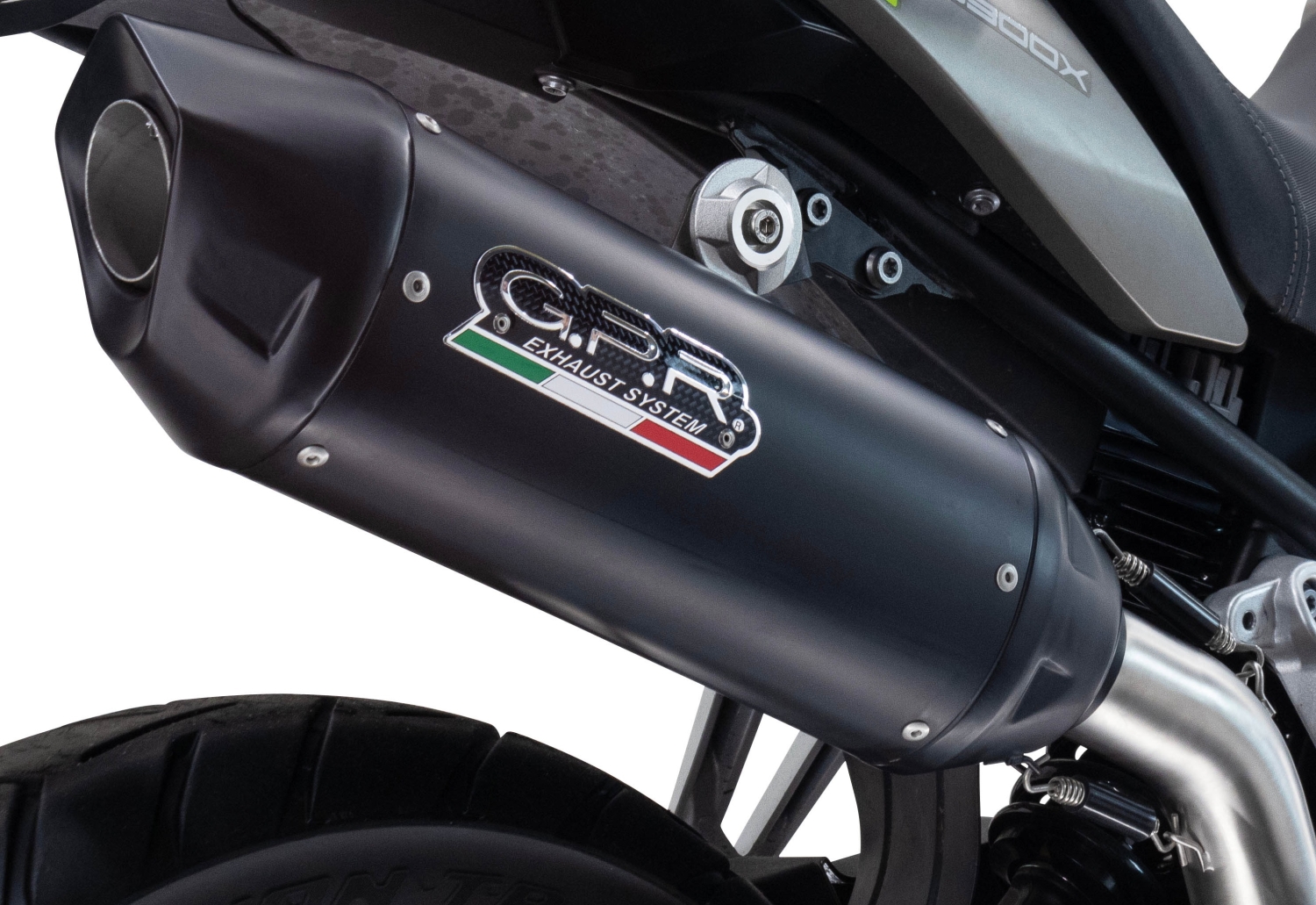 Pot echappement compatible avec Suzuki V-STROM DL 800 DE - SE 2023-2025, Furore-X Titanio Nero, Échappement légal, homologué,silencieux avec db killer amovible et tuyau de liaison spécifique 