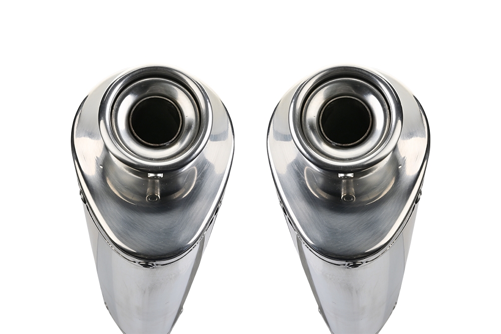 Pot echappement compatible avec Aprilia Rsv 1000 R Factory 2006-2010, Trioval, Paire de pot d'échappement homologuées, livrées avec db killer amovible et raccords spécifiques 