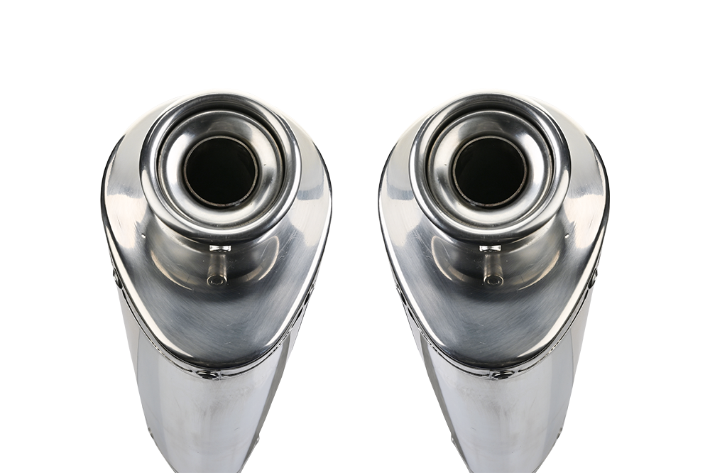 Pot echappement compatible avec Bmw K 1600 Gtl 2012-2016, Trioval, Paire de pot d'échappement homologuées, livrées avec db killer amovible et raccords spécifiques 