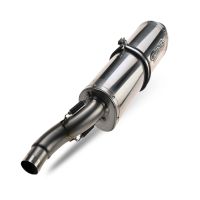 Pot echappement compatible avec Aprilia Rsv 1000 R Factory 2006-2010, Trioval, Paire de pot d'échappement homologuées, livrées avec db killer amovible et raccords spécifiques 