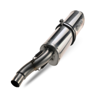 Pot echappement compatible avec Aprilia Tuono R 1000 Factory 2006-2010, Trioval, Paire de pot d'échappement homologuées, livrées avec db killer amovible et raccords spécifiques 