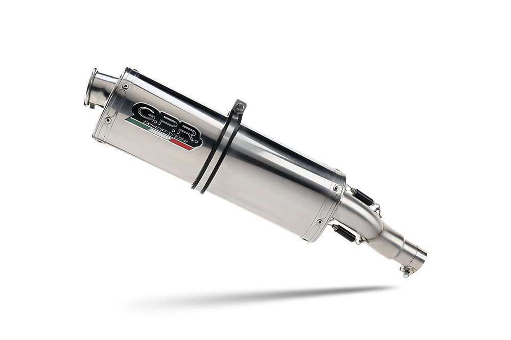 Pot echappement compatible avec Suzuki Gsx 1250 FA 2009-2014, Trioval, Échappement légal, homologué,silencieux avec db killer amovible et tuyau de liaison spécifique 