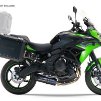 Paire de valises latérales en aluminium avec couleur noire avec support de valise spécifique GPR TECH compatible avec  Kawasaki Versys 650 2015/2016 e3