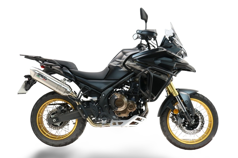 GPR pot echappement compatible avec  Voge 625DSX 2024-2025, Furore-X Acciaio Inox, Échappement légal, homologué,silencieux avec db killer amovible et tuyau de liaison spécifique 