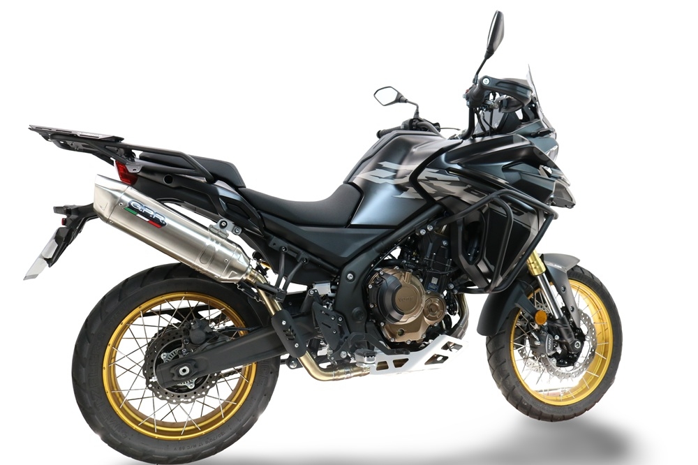 GPR pot echappement compatible avec  Voge 625DSX 2024-2025, Furore-X Acciaio Inox, Échappement légal, homologué,silencieux avec db killer amovible et tuyau de liaison spécifique 