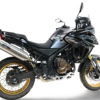 GPR pot echappement compatible avec  Voge 625DSX 2024-2025, Furore-X Acciaio Inox, Échappement légal, homologué,silencieux avec db killer amovible et tuyau de liaison spécifique 