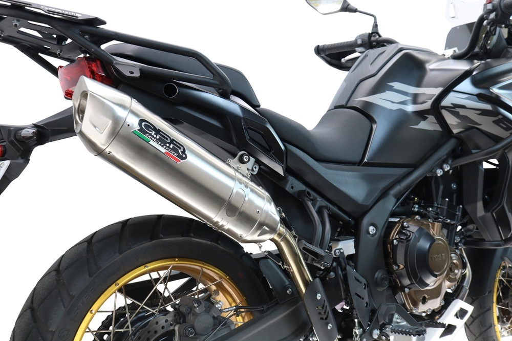 GPR pot echappement compatible avec  Voge 625DSX 2024-2025, Furore-X Acciaio Inox, Échappement légal, homologué,silencieux avec db killer amovible et tuyau de liaison spécifique 