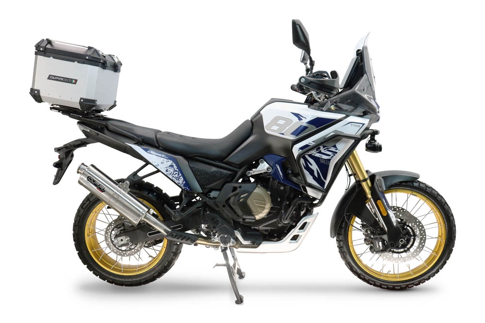 Top case GPR TECH compatible with  Voge DS 800 Rally 2025/2026 Top Case Alpitech en aluminium, couleur argent avec plaque spécifique incluse Capacité Litres 35