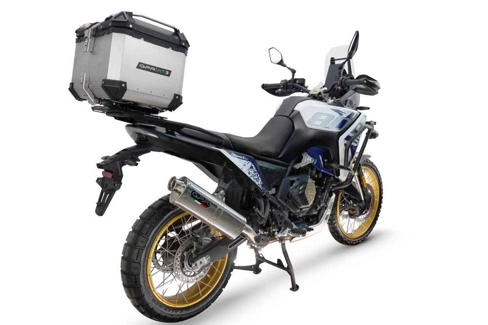 Top case GPR TECH compatible with  Voge DS 800 Rally 2025/2026 Top Case Alpitech en aluminium, couleur argent avec plaque spécifique incluse Capacité Litres 35