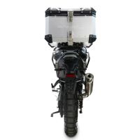 Top case GPR TECH compatible with  Voge DS 800 Rally 2025/2026 Top Case Alpitech en aluminium, couleur argent avec plaque spécifique incluse Capacité Litres 45