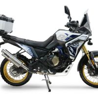 Top case GPR TECH compatible with  Voge DS 800 Rally 2025/2026 Top Case Alpitech en aluminium, couleur argent avec plaque spécifique incluse Capacité Litres 55