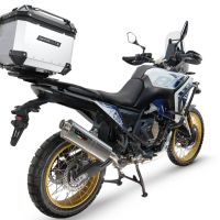 Top case GPR TECH compatible with  Voge DS 800 Rally 2025/2026 Top Case Alpitech en aluminium, couleur argent avec plaque spécifique incluse Capacité Litres 55