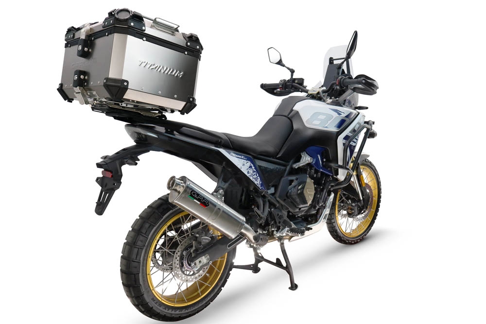  Voge DS 800 Rally 2025/2026 Top case en Titane, couleur naturel  avec plaque spécifique incluse Capacité Litres 55