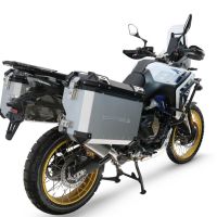 GPR TECH compatible with  Voge DS 800 Rally 2025/2026 Paire de valises latérales en aluminium avec côté droit profilé, couleur argent avec support de valise spécifique TECH-EVO  Capacité 38 LT. + 32 LT.