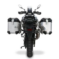 GPR TECH compatible with  Voge DS 800 Rally 2025/2026 Paire de valises latérales en aluminium avec côté droit profilé, couleur argent avec support de valise spécifique TECH-EVO  Capacité 38 LT. + 32 LT.