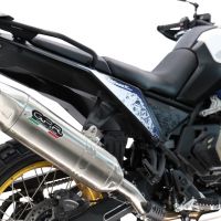 GPR pot echappement compatible avec  Voge DS 800 Rally 2025-2026, Furore-X Acciaio Inox, Pot echappement racing,silencieux avec db killer et des tuyaux de liaison sans homologation 