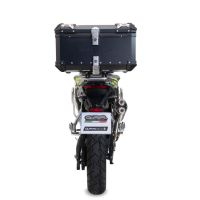 Top case en aluminium, couleur noire avec plaque spécifique incluse GPR TECH compatible avec  Voge 900DSX 2024/2025 e5
