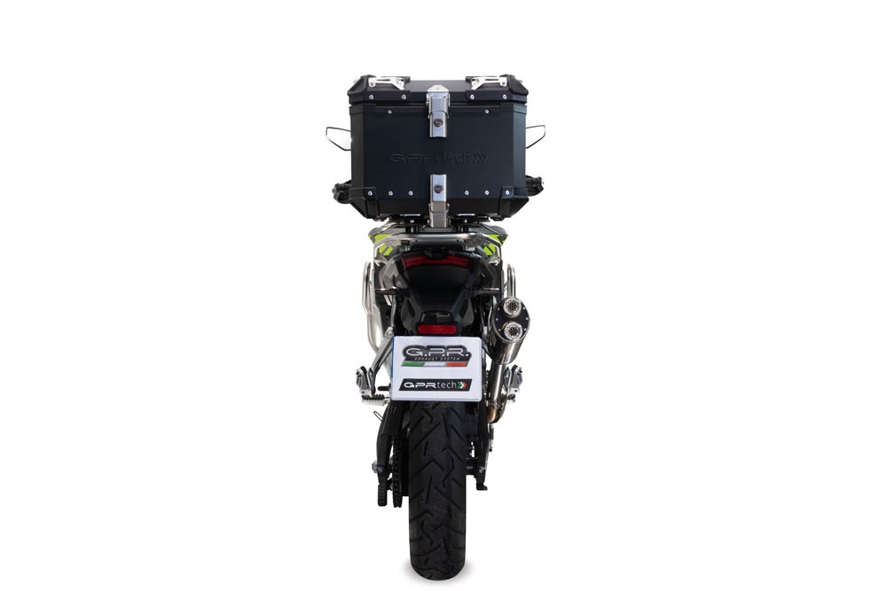 Top case en aluminium, couleur noire avec plaque spécifique incluse GPR TECH compatible avec  Voge 900DSX 2024/2025 e5