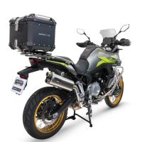 Top case en aluminium, couleur noire avec plaque spécifique incluse GPR TECH compatible avec  Voge 900DSX 2024/2025 e5