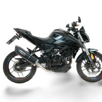 GPR pot echappement compatible avec  Voge Brivido R125 2025-2026, Furore Evo4 Nero, Homologué et légal, système d'échappement complet avec catalyseur et db killer amovible 