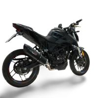 GPR pot echappement compatible avec  Voge Brivido R125 2025-2026, Furore Evo4 Nero, Homologué et légal, système d'échappement complet avec catalyseur et db killer amovible 