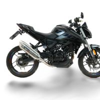 GPR pot echappement compatible avec  Voge Brivido R125 2023-2024, Furore-X Inox, Pot d'échappement complet racing, compris de collecteur et db killer amovible, sans homologation 