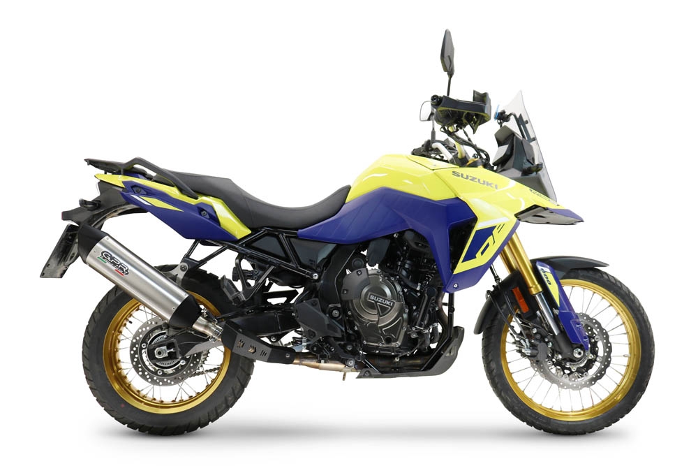 GPR pot echappement compatible avec  Suzuki V-STROM DL 800 DE - SE 2023-2025, Furore-X Titanio, Échappement légal, homologué,silencieux avec db killer amovible et tuyau de liaison spécifique 