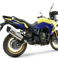 GPR pot echappement compatible avec  Suzuki V-STROM DL 800 DE - SE 2023-2025, Furore-X Titanio, Échappement légal, homologué,silencieux avec db killer amovible et tuyau de liaison spécifique 