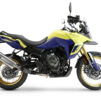 Pot echappement compatible avec Suzuki V-STROM DL 800 DE - SE 2023-2025, Trioval, Échappement légal, homologué,silencieux avec db killer amovible et tuyau de liaison spécifique 