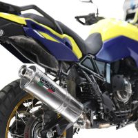 Pot echappement compatible avec Suzuki V-STROM DL 800 DE - SE 2023-2025, Trioval, Échappement légal, homologué,silencieux avec db killer amovible et tuyau de liaison spécifique 