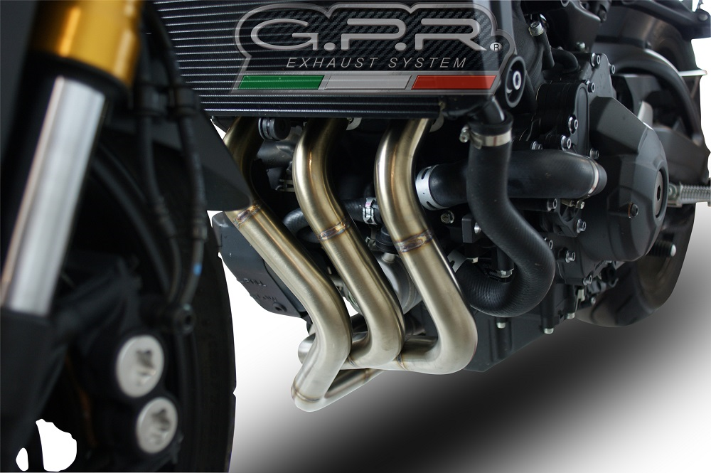 Pot echappement compatible avec Yamaha XSR900 2022-2024, Powercone Evo, Homologué et légal, système d'échappement complet avec catalyseur et db killer amovible 