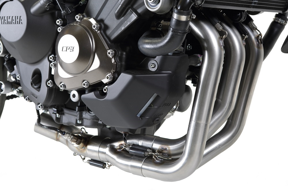 Pot echappement compatible avec Yamaha Tracer 9 GT 2021-2024, M3 Poppy , Pot d'échappement complet racing, compris de collecteur et db killer amovible, sans homologation 