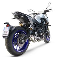 GPR pot echappement compatible avec  Yamaha Mt-09 2014-2016, Deeptone Inox, Pot d'échappement complet racing, compris de collecteur et db killer amovible, sans homologation 