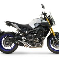 GPR pot echappement compatible avec  Yamaha Mt-09 2014-2016, GP-Revo Black Titanium, Silencieux homologué pour bruit, échappement complet avec catalyseur et db killer 