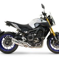 GPR pot echappement compatible avec  Yamaha Mt-09 2014-2016, GP-Revo Titanium, Pot d'échappement complet racing, compris de collecteur et db killer amovible, sans homologation 