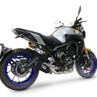 GPR pot echappement compatible avec  Yamaha Mt-09 2014-2020, GP-Revo Black Titanium, Silencieux homologué pour bruit, échappement complet avec catalyseur et db killer 