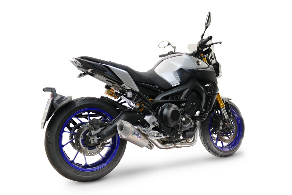 GPR pot echappement compatible avec  Yamaha Mt-09 2014-2020, GP-Revo Titanium, Silencieux homologué pour bruit, échappement complet avec catalyseur et db killer 