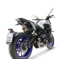 GPR pot echappement compatible avec  Yamaha Mt-09 2014-2020, GP-Revo Black Titanium, Silencieux homologué pour bruit, échappement complet avec catalyseur et db killer 