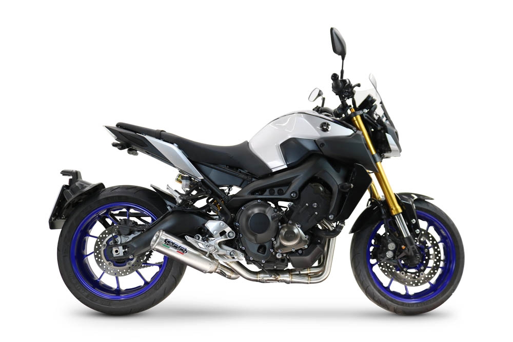 GPR pot echappement compatible avec  Yamaha Mt-09 2014-2016, M3 Inox , Pot d'échappement complet racing, compris de collecteur et db killer amovible, sans homologation 