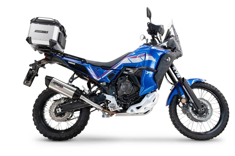 Pot echappement compatible avec Yamaha Tenere 700 2024-2025, Furore-X Titanio, Échappement légal, homologué,silencieux avec db killer amovible et tuyau de liaison spécifique 