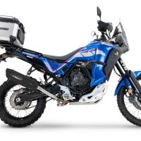 Pot echappement compatible avec Yamaha Tenere 700 2024-2025, Furore-X Titanio Nero, Échappement légal, homologué,silencieux avec db killer amovible et tuyau de liaison spécifique 