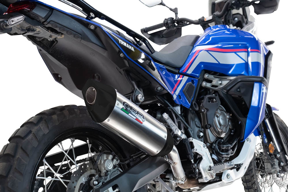 Pot echappement compatible avec Yamaha Tenere 700 2024-2025, Furore-X Titanio, Échappement légal, homologué,silencieux avec db killer amovible et tuyau de liaison spécifique 